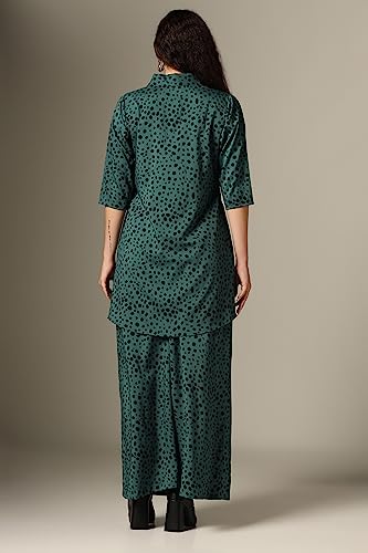 Image of DHRUVI TRENDZ Rayon Co-Ord Set For Women | Co-Ord Set For Women Stylish | Festive Co-Ord Set For Women | Travel Co-Ord Set For Women | 3 /4 Sleeve Women's Co-Ord Set