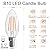 GvvooHome LED Candelabra Light Bulbs 40 watt Equivalent, Dimmable E12 LED Bulb, 2700K Soft White B10 Candle Bulb, Chandelier Light Bulbs, 90+CRI, 400LM, Cear Glass, 6 Pack