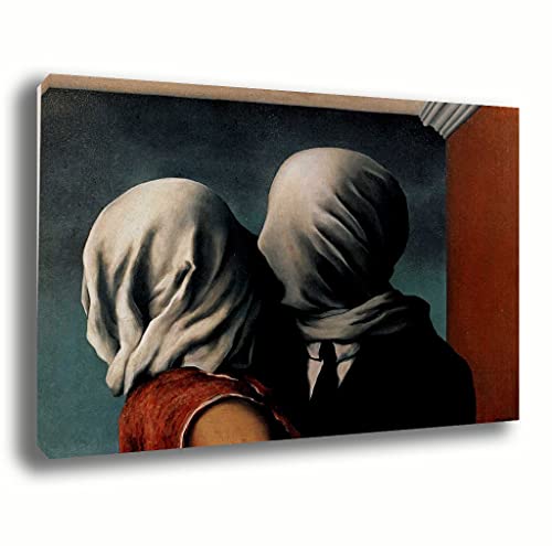 Quadro Moderno MAGRITTE Quadri moderni da Parete grande XXL Stampa su tela Canvas Decorazione muro Murale pittori arte Soggiorno Arredo Camera da letto Cucina (Magritte, 30x40 centimetri)