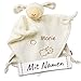 Produktbild LALALO FEHN Schaf Schmusetuch mit Namen Bestickt, Baby & Kleinkinder Spielkamerad & Einschlafhilfe, Schmusetuch Stofftier-Schnuffeltuch, Kuscheltuch Geschenkidee (30 cm, Deluxe)