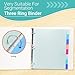 WORPSON 8 Tabs Durable Plastic Write & Erase Large Tabs Dividers for 3 Ring Binders, Rectangle Binder Dividers with Sticker for Study, Teacher, Office, Home Organizers (Multi A, 3 Set (24 Tab))