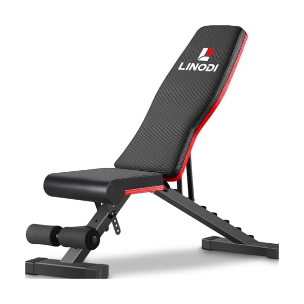 LINODI Adjustable Weight Bench for Home Gym & Full Body Workout