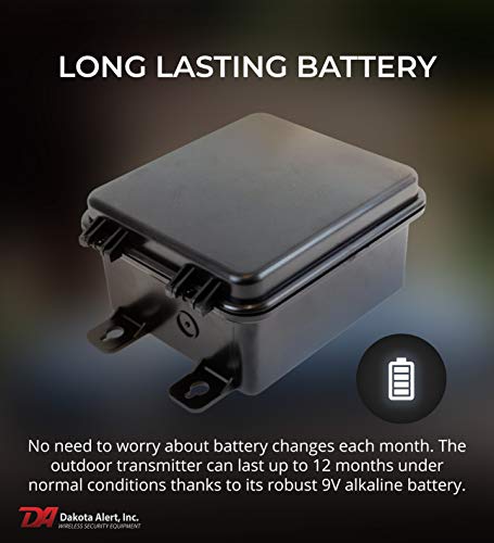 Image of Dakota Alert Driveway Alarm Sensor - Wireless One Mile DCRH-4k Plus Rubber Hose Driveway Alarm System, Relay Outputs, RE-4k Plus Receiver & DCHT-4000 Transmitter with 25-FT Rubber Hose Sensor