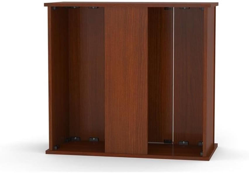 29/37 Gallon Upright Aquarium Stand, Serene Cherry Finish, Solid Top, Moisture-Resistant Laminate, Storage Cabinet with Center Panel Door, Made in USA, Contemporary Design for Home