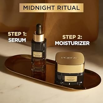 L'Oreal Paris Age Perfect Anti-Aging Midnight Cream, Face Moisturizer to Reduce Wrinkles and Firm Skin, 1.7oz + Serum Sample