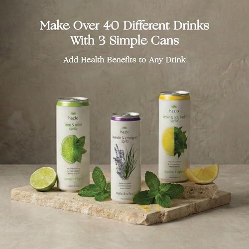 Hazlo Zero Proof Spritz Cocktail Mixer, Craft Mocktails with Adaptogens, Nootropics - Functional Seltzer, Calming Non Alcoholic Drinks, Alcohol Alternatives for Mood, Variety Pack, 12 Count - Thumbnail 7