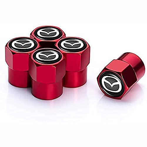 4 Piezas Tapones Neumático de válvula de Coche, para Mazda 3 Axela 6 ATENZA MX-5 CX-3 CX-4 CX-5 Coche Neumático Presión de neumáticos estable Cover