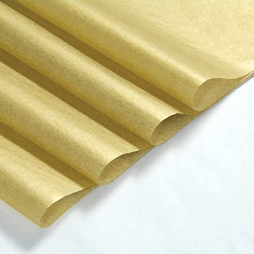 Bobobag 100 folhas de papel de embrulho metálico dourado de 35,5 x 50,8 cm para presente de Natal, D
