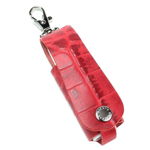 リップクリームケース クロコレッド 【Ricky's】 印鑑ケース ハンコケース リップケース 栃木レザー 本革 革 レザー ハンドメイド 日本製 リッキーズ rickys