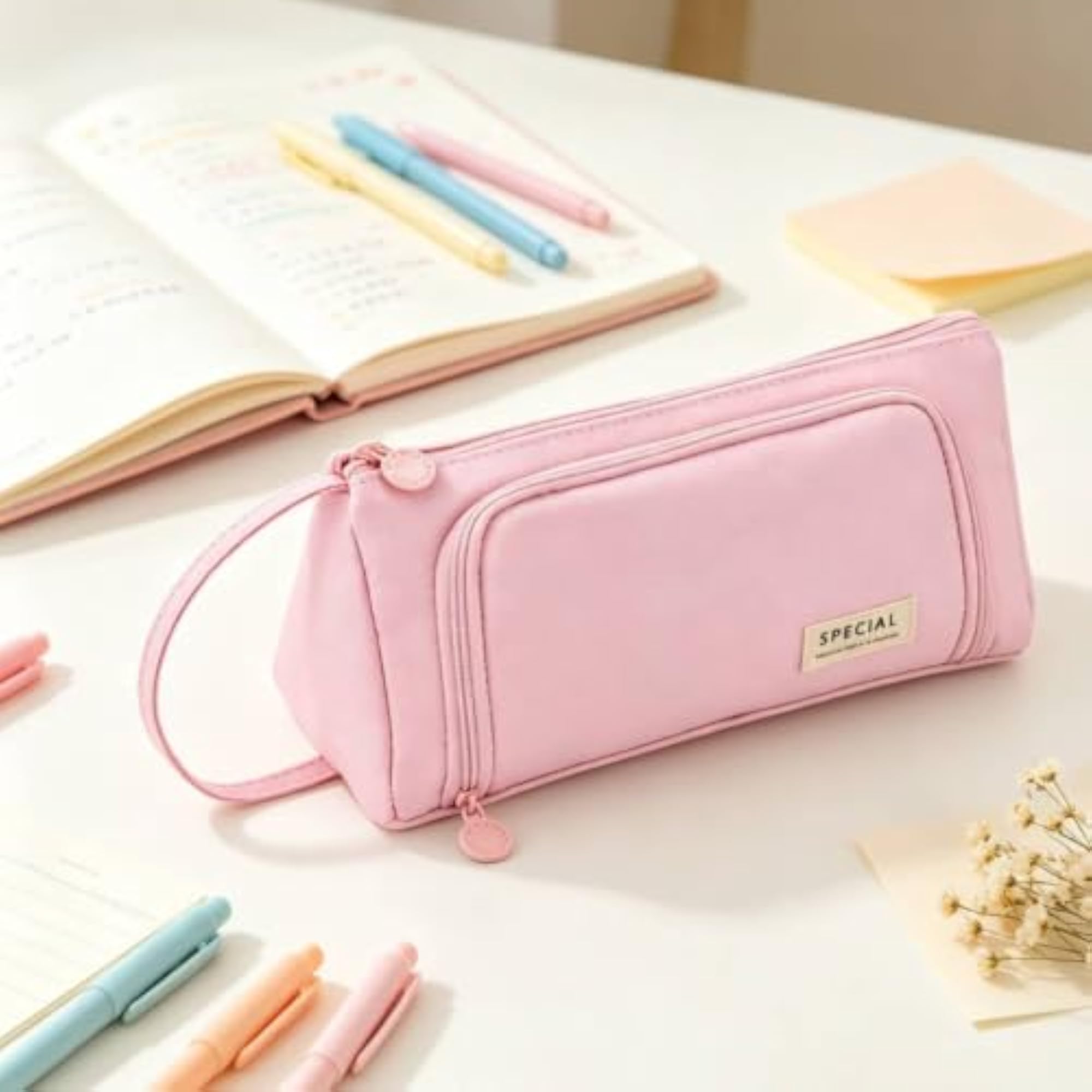 Multi-Compartment Multifunctional Pencil Case, Portable