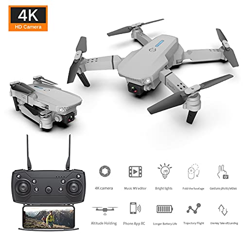 meekiee Drone RC profissional à prova d'água 2021 com rotação de câmera 4K, drone com câmera dupla