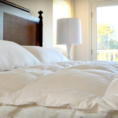 Exquisite Hotel Luxury 550 Fill Power Feather Bed, White, Full