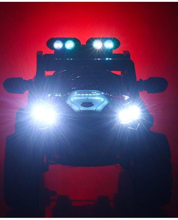 Image of Driving EV Cars for 1, 2, 3, 4, 5, 6 Years | Remote + Steering + Mobile App Control | Kids Jeeps (Jumbo Size KAB2188 [1-8 Year Kids], White)