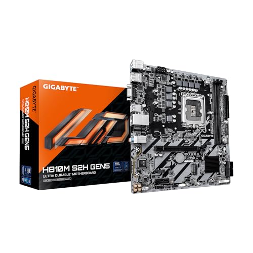 GIGABYTE Placa Base H810M S2H GEN5 Intel LGA 1851 mATX, Compatible con Core Ultra (Serie 2), DDR5, Fase de alimentación 4+1+2, PCIe 5.0 x16, 1 M.2, USB 3.2 Gen 1, USB-C Frontal 5Gb/s, GbE LAN, PCIe