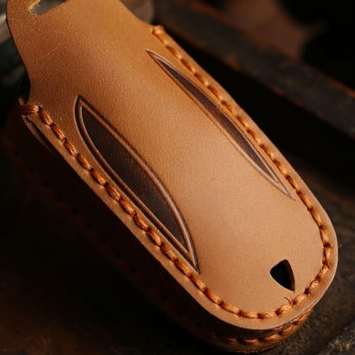 Coque de clé en cuir pour Tesla Model Y Model 3 | Protection clé télécommande auto
