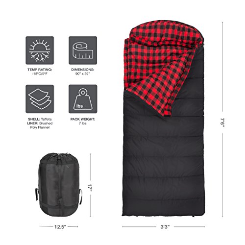 UPSKR Envelope Sleeping Bag with Compression Sack, Lightweight and