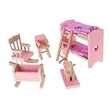 Sanfiyya Miniatura de Madera de Muebles Incluir Litera Presi