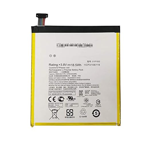 C11P1502 (1ICP3/108/118) Tischbatterieaustausch für ASUS ZenPad 10 Z300C P023 Z300CL Z300CG ZenPad 10.1 Series 3.8V 18.5Wh 4750mAh
