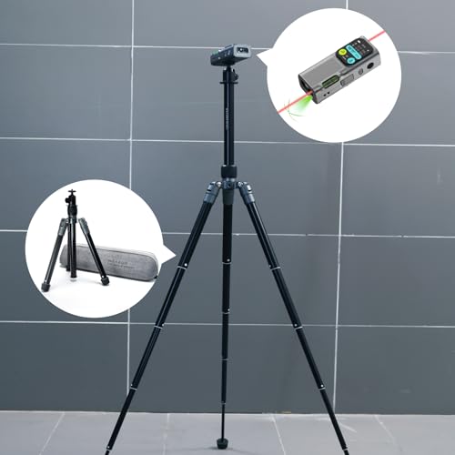 HOZO HOZO M-Cube Bilateral Laser+ & 11-40" Aluminum Adjustable Low Gravity Tripod Stand Combo,328ft/100m Modular Dual Laser Distance Meter