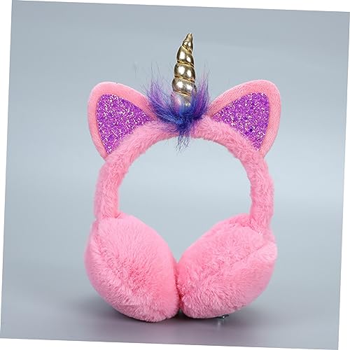 Evita Orejas Frías con Orejeras de Unicornio Peluche Rosa Cómodas 5