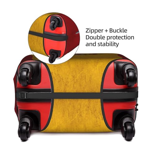 Vintage Spanish Spain Flag Universal Stretch Suitcase Cover Carry On Luggage Sleeve Anti Scratch Travel Baggage Protector for Unisex Women Travel Small4