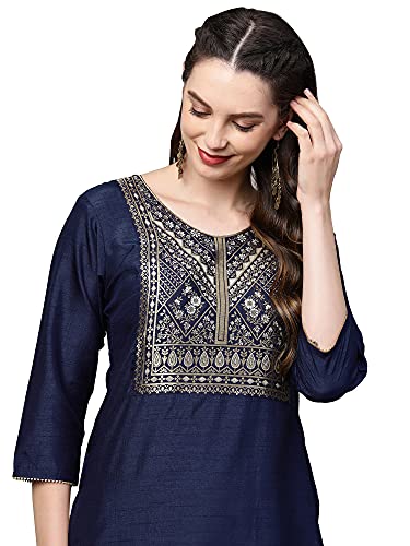 Image of INDO ERA Women's Cotton Solid Straight Kurta(KT4BR2760)