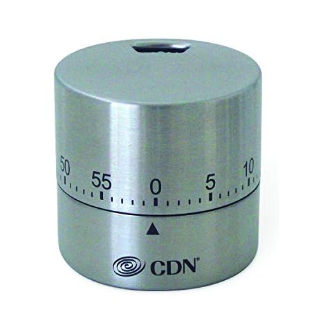 CDN MTR-S Round Kitchen Timer in Silver Cover