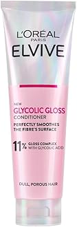 L'Oreal Paris Elvive Glycolic Gloss Conditioner, With Gloss Complex and Glycolic Acid, Fills and Seals Hair Fibres, For Long-lasting, Smooth and Shiny Hair, Ideal for Dull Hair, 150ml