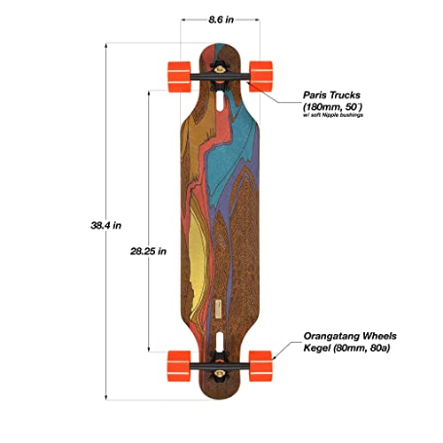 Loaded Boards Icarus Bamboo Longboard Skateboard Complete W/ 80Mm 80A Kegels (Flex 1) #TOP1