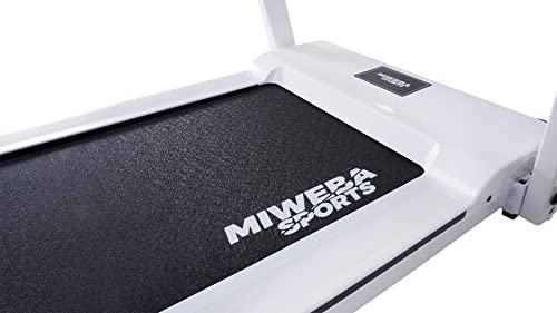 Foto von Miweba Sports elektrisches Laufband HT500 | 3 PS - 1-14 Km/h - Traglast 120 Kg - Klappbar - 12 Programme - Smartphone Tablet Halterung - Große Lauffläche - LCD-Display - Elektro-Laufband