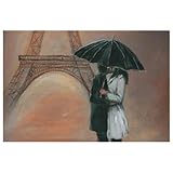 Kissing in Paris Eiffelturm-Platzsets, wärmeisolierende Tischsets, waschbar, Esstischmatten für Küche, drinnen und draußen, Party, 45 cm x 30 cm, 1 Stück