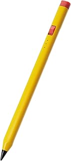 エレコム タッチペン 【 iPad専用 】 鉛筆型 三角軸 パームリジェクション対応 磁気吸着 傾き検知対応 USB-C充電 ペアリング不要 【大人も子供も持ちやすい鉛筆形状】 イエロー P-TPACAPEN02YL