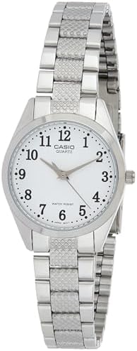 Casio Classic LTP-1302D-7B – Orologio Da Donna In Acciaio, Quadrante Bianco, Vetro Minerale, 5 ATM, Chiusura A Scomparsa