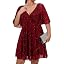 Burgundy Flutter Sleeves