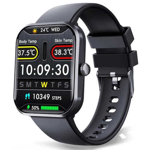 Smartwatch con 24h pressione sanguigna/temperatura/cardiofrequenzimetro/spo2/sonno