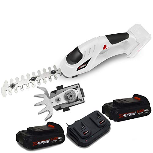 Cisaille de Jardin Portative - Sculpteur de Haies 2 en 1 20V Xperformer XPCSTH20LI - 2 Batteries 2Ah et Double Chargeur