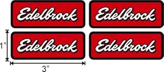 Old School Edelbrock Rat Rod Hot Rod Muscle Car Vintage Performance - Sticker Graphic - Auto, Wall, Laptop, Cell, Truck Sticker for Windows, Cars, Trucks