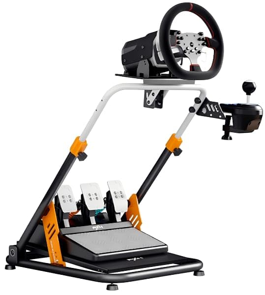Image of PXN A11 Foldable Racing Wheel Stand | Adjustable Height & Pedal Angle | Universal Gaming Wheel Stand for PXN (VD4, VD6, VD10, V12, V10, V10 Pro, V10 Ultra) Logitech G29 /G923, Thrustmaster, Fanatec, MOZA | Heavy Duty Steel Frame