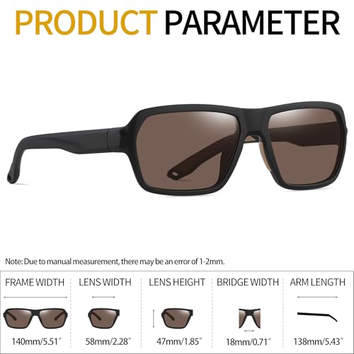 Men's Sunglasses Polarized Square Large Sun Glasses Stylish Sports Shades Cool Sunnies Driving Fishing SY61124