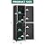 YITAHOME Narrow Outdoor Storage Cabinet, Weather-Resistant Patio Storage with Adjustable Shelves, 63 Inch Wicker Outside Vertical Tools Cabinet for Garden, Lawn, Backyard (Black)