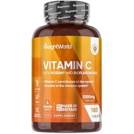 1000MG PER TABLET - 6 MONTHS SUPPLY: Each tablet offers 1000mg of Vitamin C (as L-Ascorbic Acid), a bioavailable form that is easily absorbed and utilised. With 180 tablets in each bottle, WeightWorld's Vitamin C Supplement offers a generous 6 months...