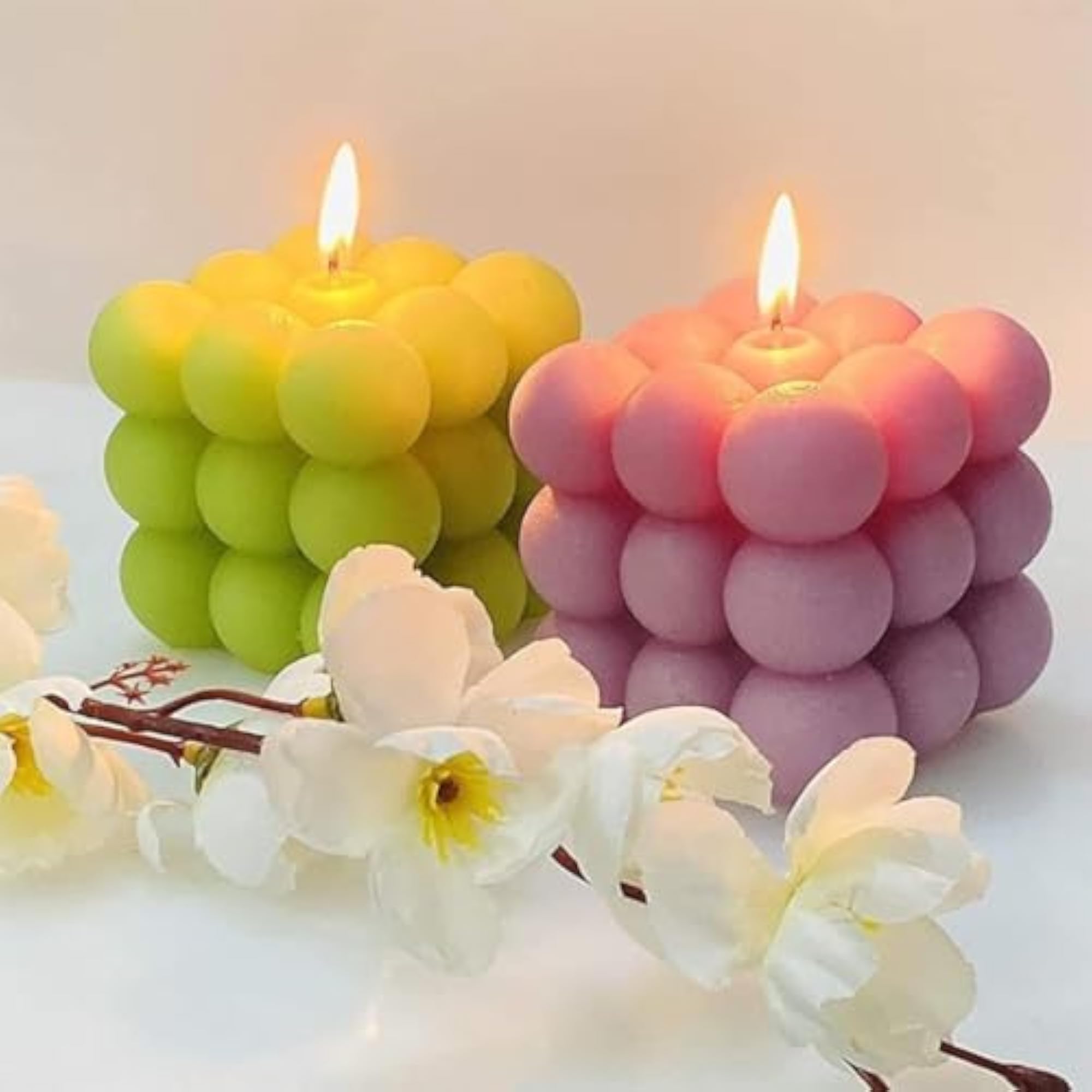 OHLAN Creations Bubble Candle, 100% Soy Wax