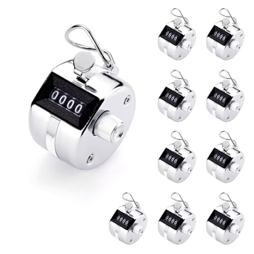 Digi 1st TC-04 Handheld Tally Counter, Digital Pitch Counter Clicker, Mechanical Lap Counter, Taiwan Made Heavy Duty Counter (10-Pack)