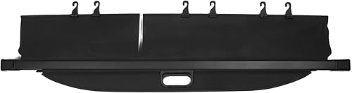 Miniatura 7 de IKON MOTORSPORTS - Cubierta de carga compatible con Toyota Highlander 2014-2019, sin pintar, negro Vinly+barra de aluminio trasera Tonneau cubierta
