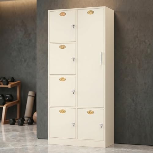 OQTUHWM Locker for Employee, Wooden Storage Cabinet with Locks, Wardrobe Cabinet with Hanging Rod, Expandable Commercial Storage Lockers for Employees, Salon, Offic, Gym, Shool