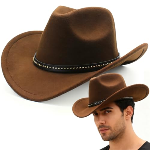 Chapeau de cowgirl scintillant avec finitions haut de gamme pour costume de fête et concert