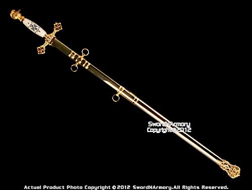 Etrading Knights Templar Freemason Masonic Ceremonial Sword Gold Regalia 31" Blade #TOP2