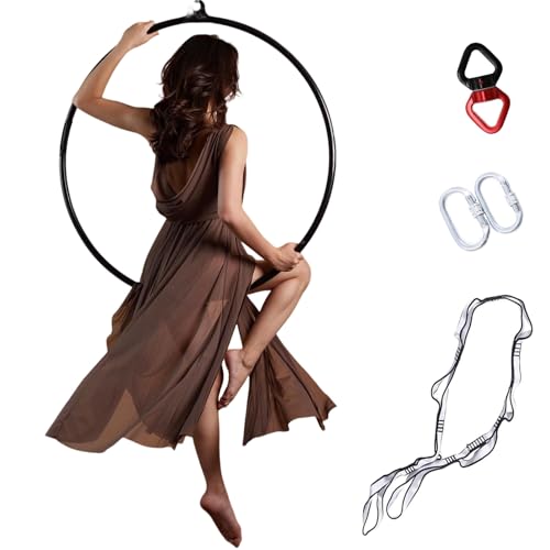 Aerial Hoop Set per Circo e Yoga, Anello Professionale a Punto Singolo per Acrobazie Performance e Allenamento Ideale per Fitness e Espositori Artistici