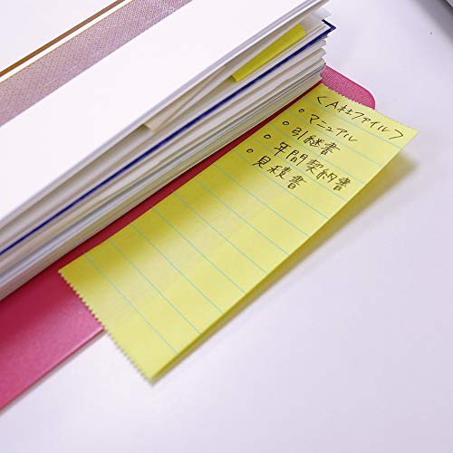 Image of Yamato Memoc Roll Tape, Self-Stick Memo Paper Tape, with Tape Dispenser, 50mm x 10m, 7mm Ruled, Yellow, 1 ea. (NRK-50CH-LK)