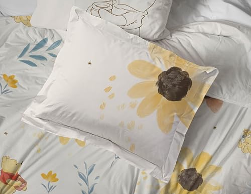 Image of Disney Winnie The Pooh Full Size Comforter Set 7 Piece Bedding, Beige | Bed in a Bag, Comforter Sheets Shams Pillowcases, Official Product, Soft Microfiber, Machine Washable, Kids Gift